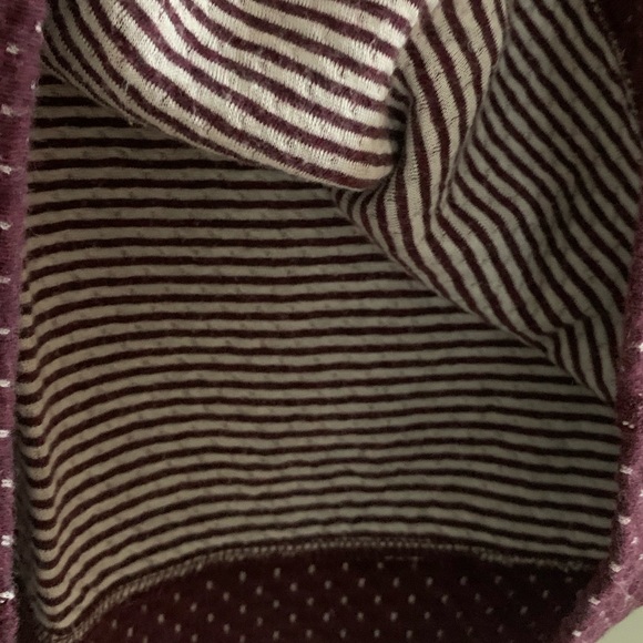 Madewell Maroon Reversible Sweater in Dot or Stripes Size M - Picture 6 of 6